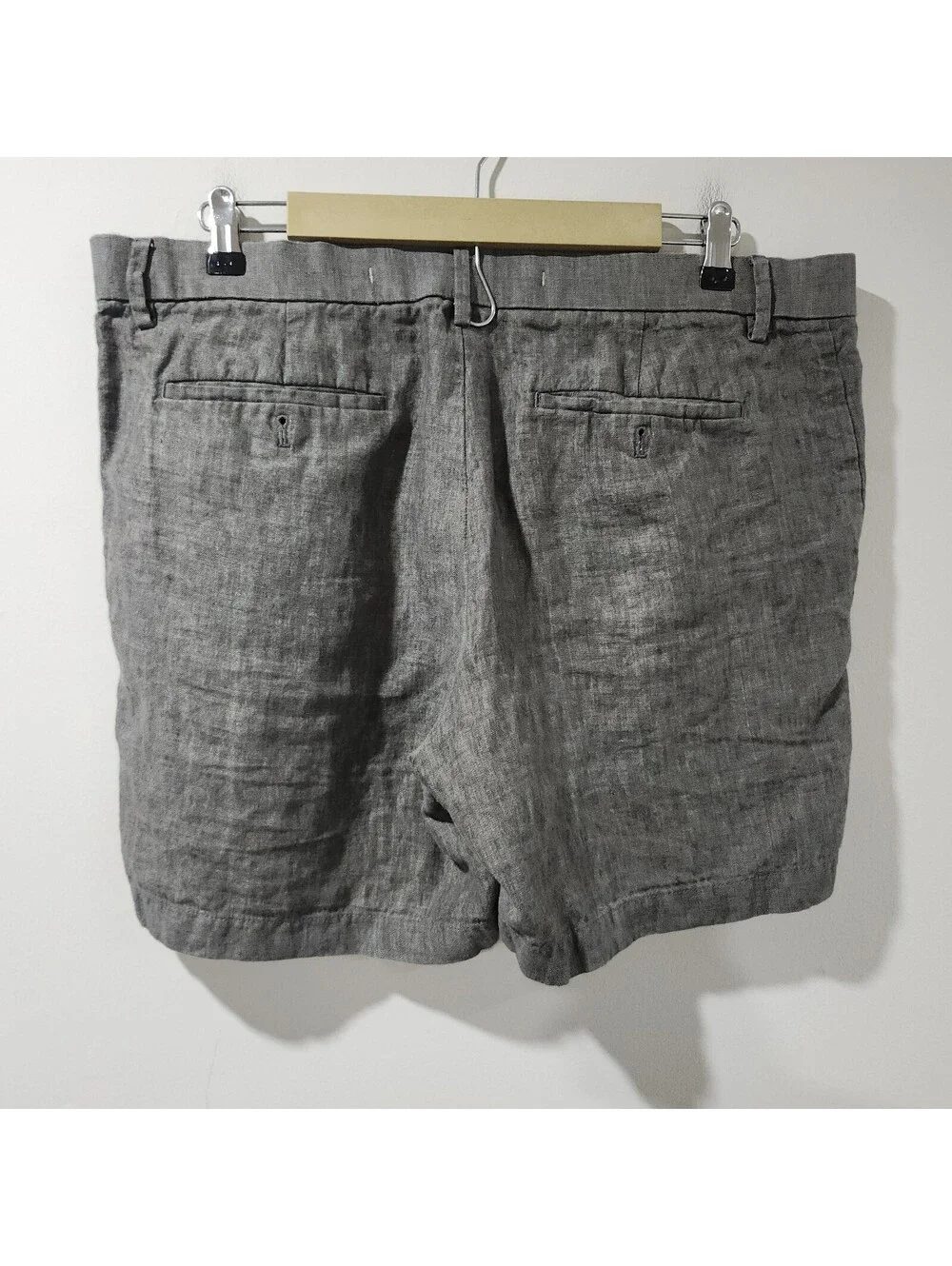 Banana Republic 100% Linen Chino Flat Front Summer Beach Preppy Shorts Mens 36